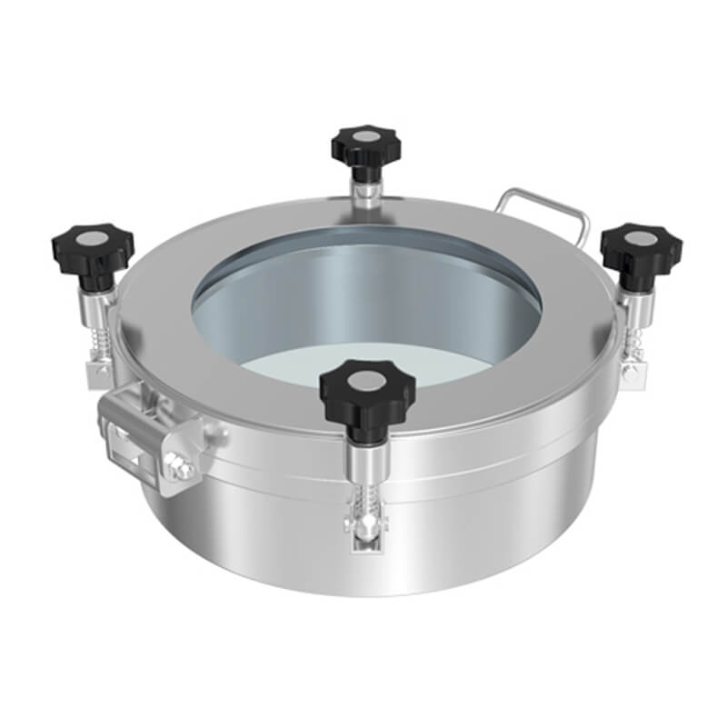 Stainless Steel Tank Manway with glass cover 不锈钢水箱人孔,玻璃盖