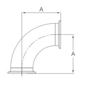 ASMEBPE90度Triccamp Elbow